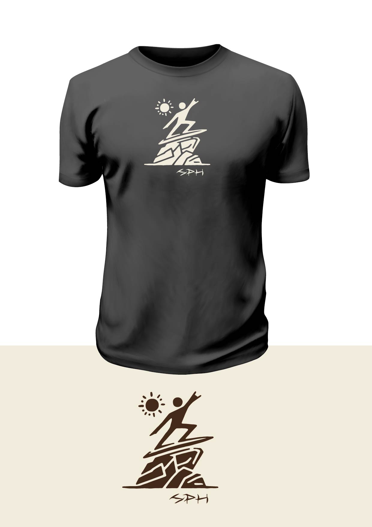 T-shirt Design by JatoDesign for SOLAR POWERED HUMAN LLC | Design #32769749
