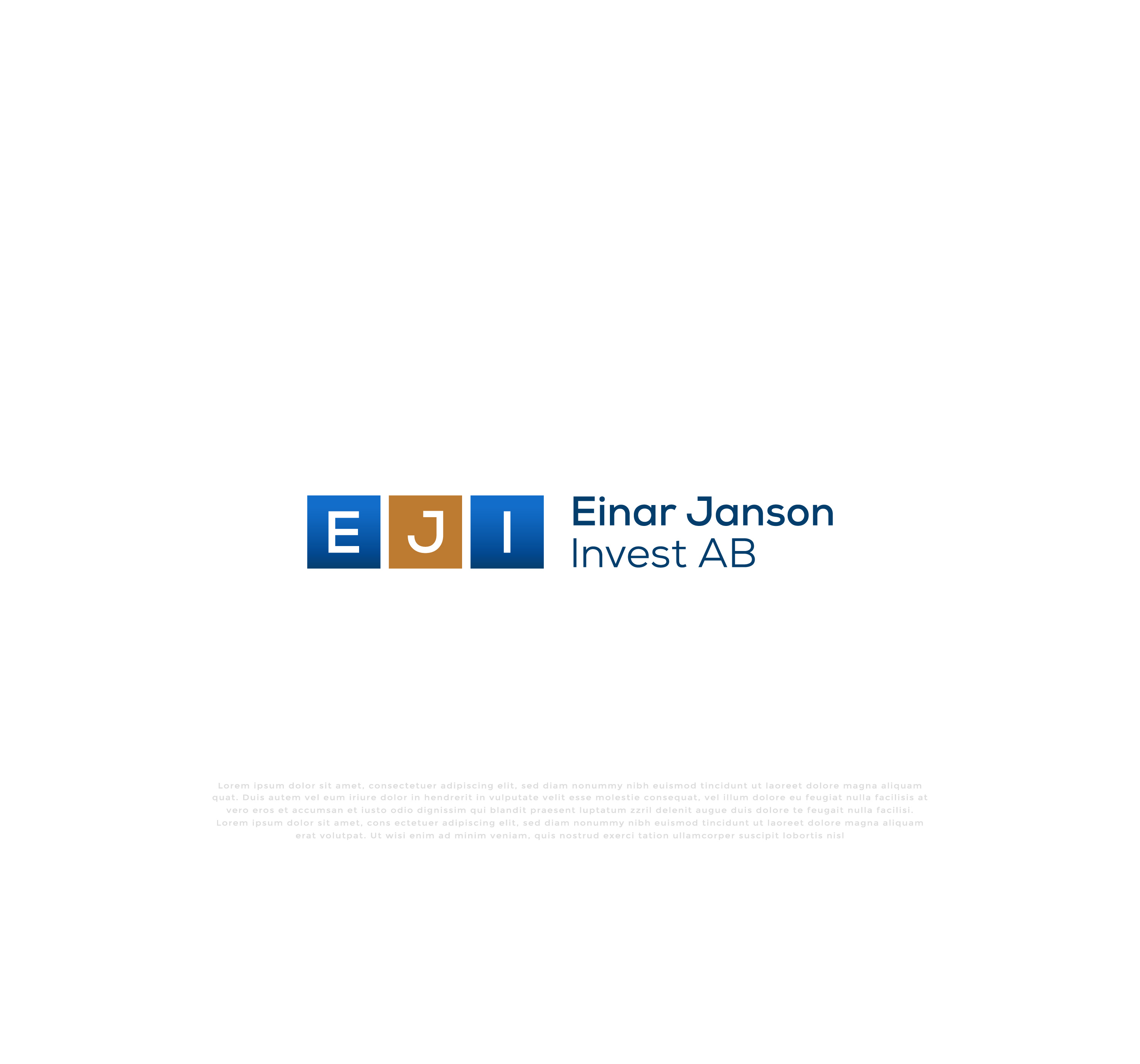 Logo Design by mehedi.h for Einar Janson Invest AB | Design #32770281