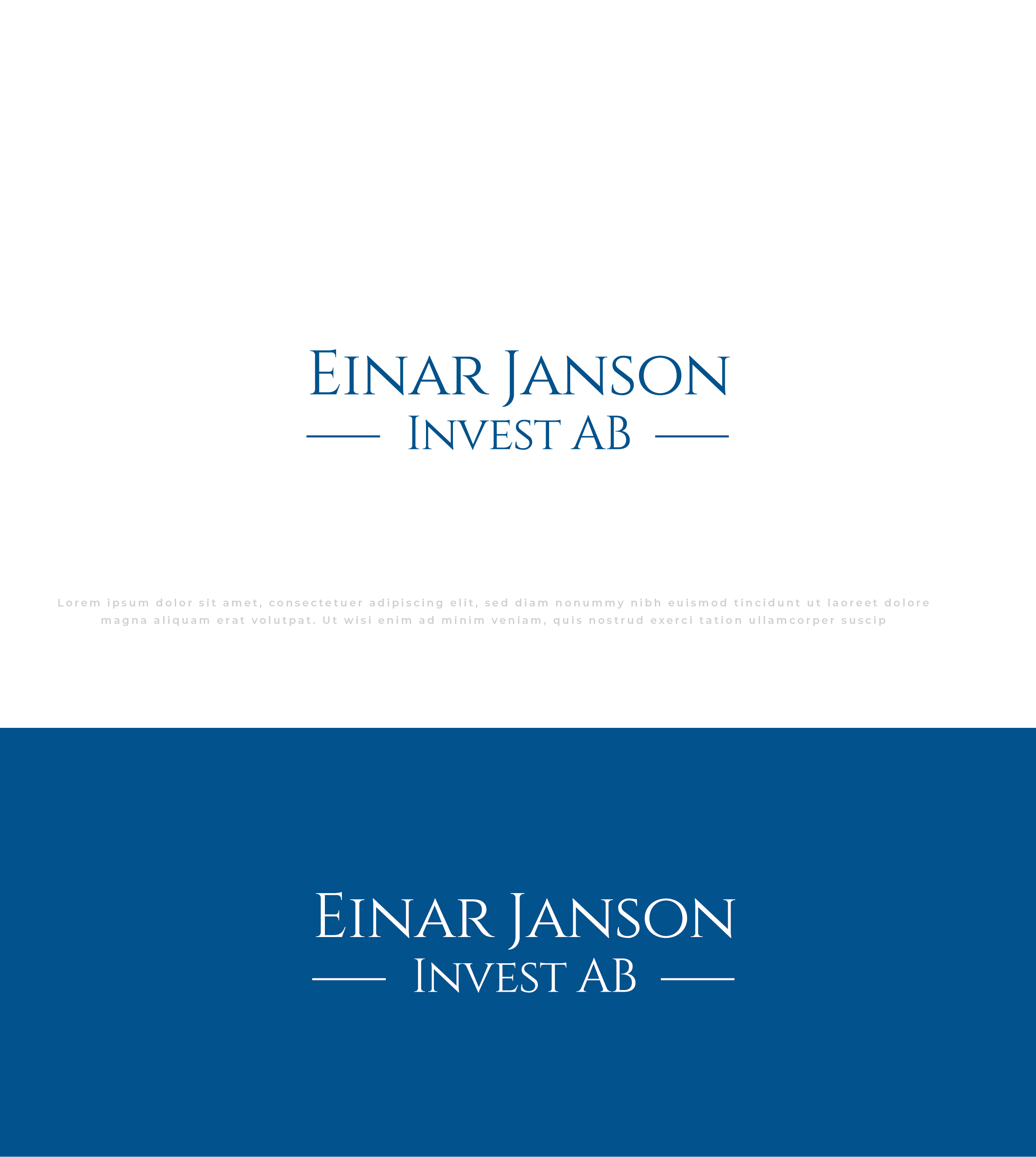 Diseño de Logo por 99 Art.. para Einar Janson Invest AB | Diseño #32779801