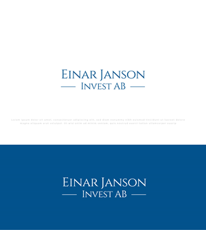 Diseño de Logo por 99 Art.. para Einar Janson Invest AB | Diseño: #32779801