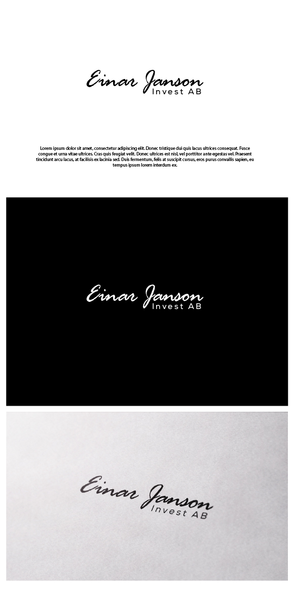 Design de Logo par saifysyed Studio pour Einar Janson Invest AB | Design #32775959