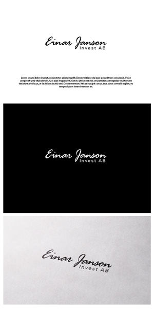 Logo Design by saifysyed Studio for Einar Janson Invest AB | Design: #32775959