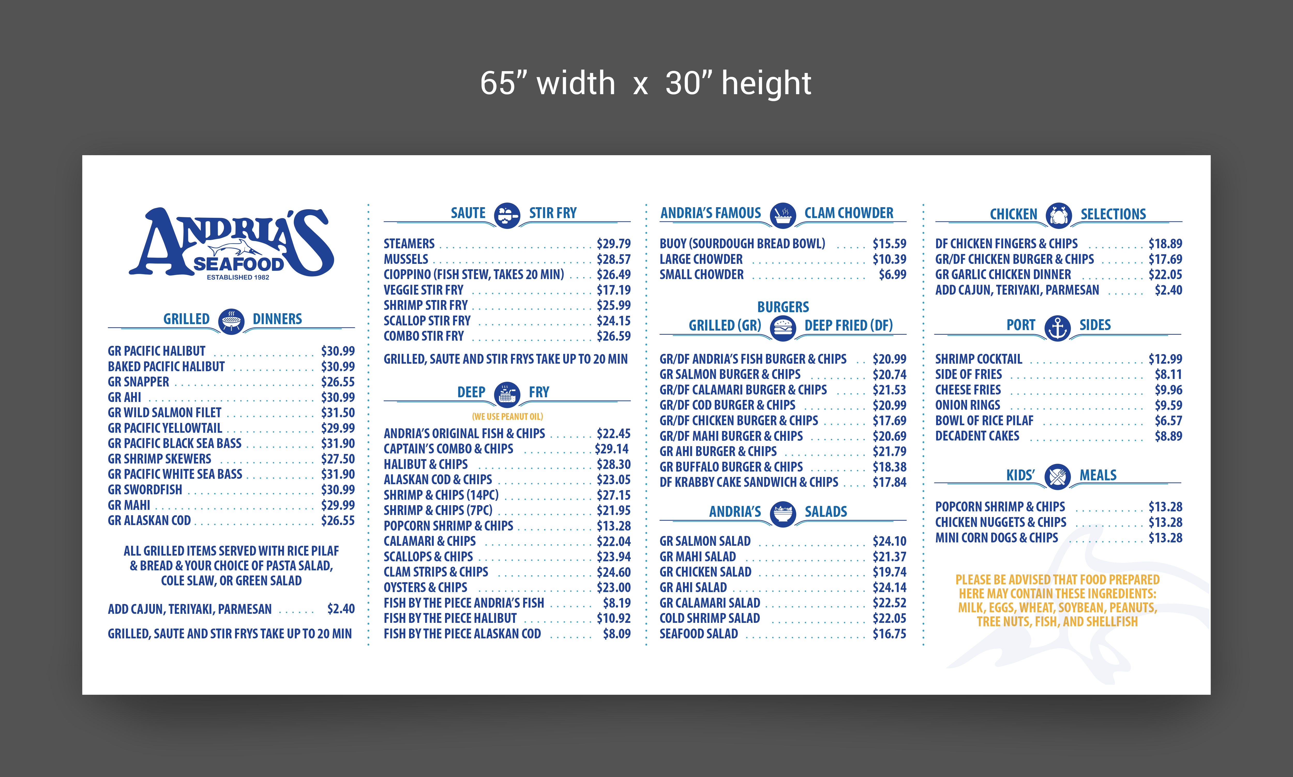 Menu Design by Impressive Designs for this project | Design #32791058