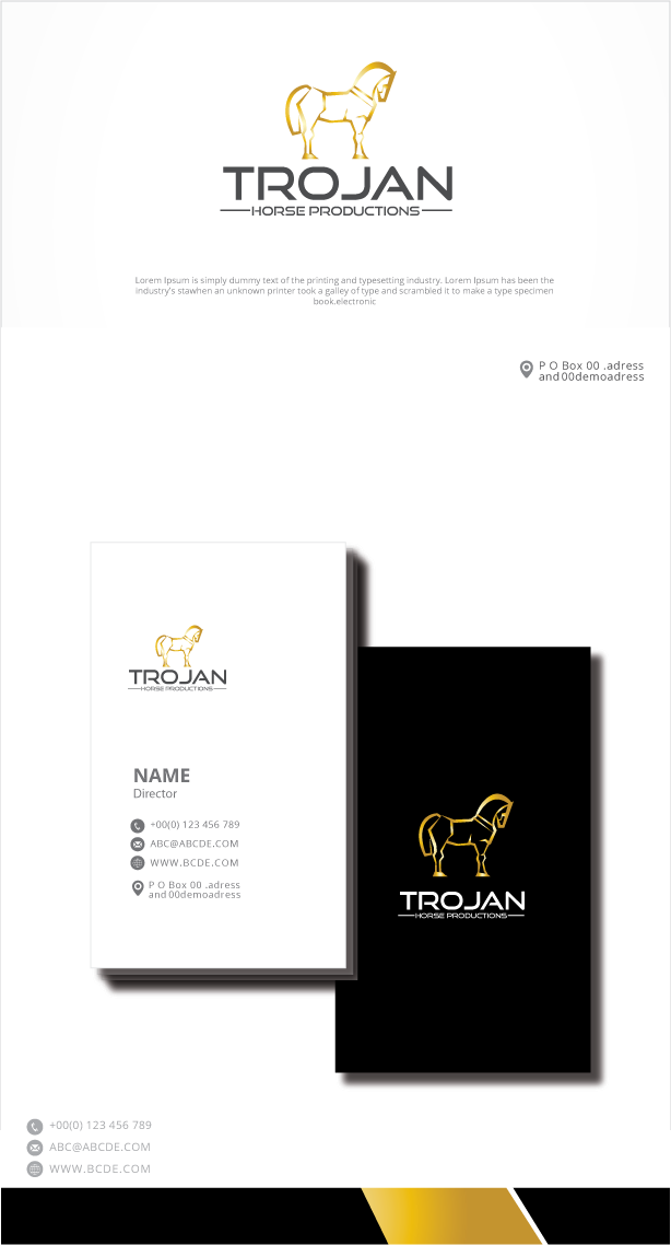 Diseño de Logo por zebronicgraphic para Trojan Horse Productions | Diseño #32775472