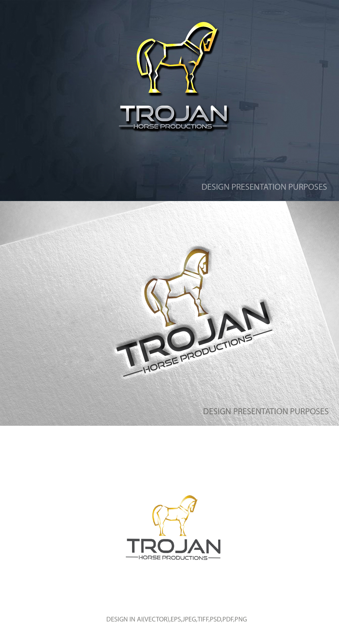 Logo Design by zebronicgraphic for Trojan Horse Productions | Design #32775474