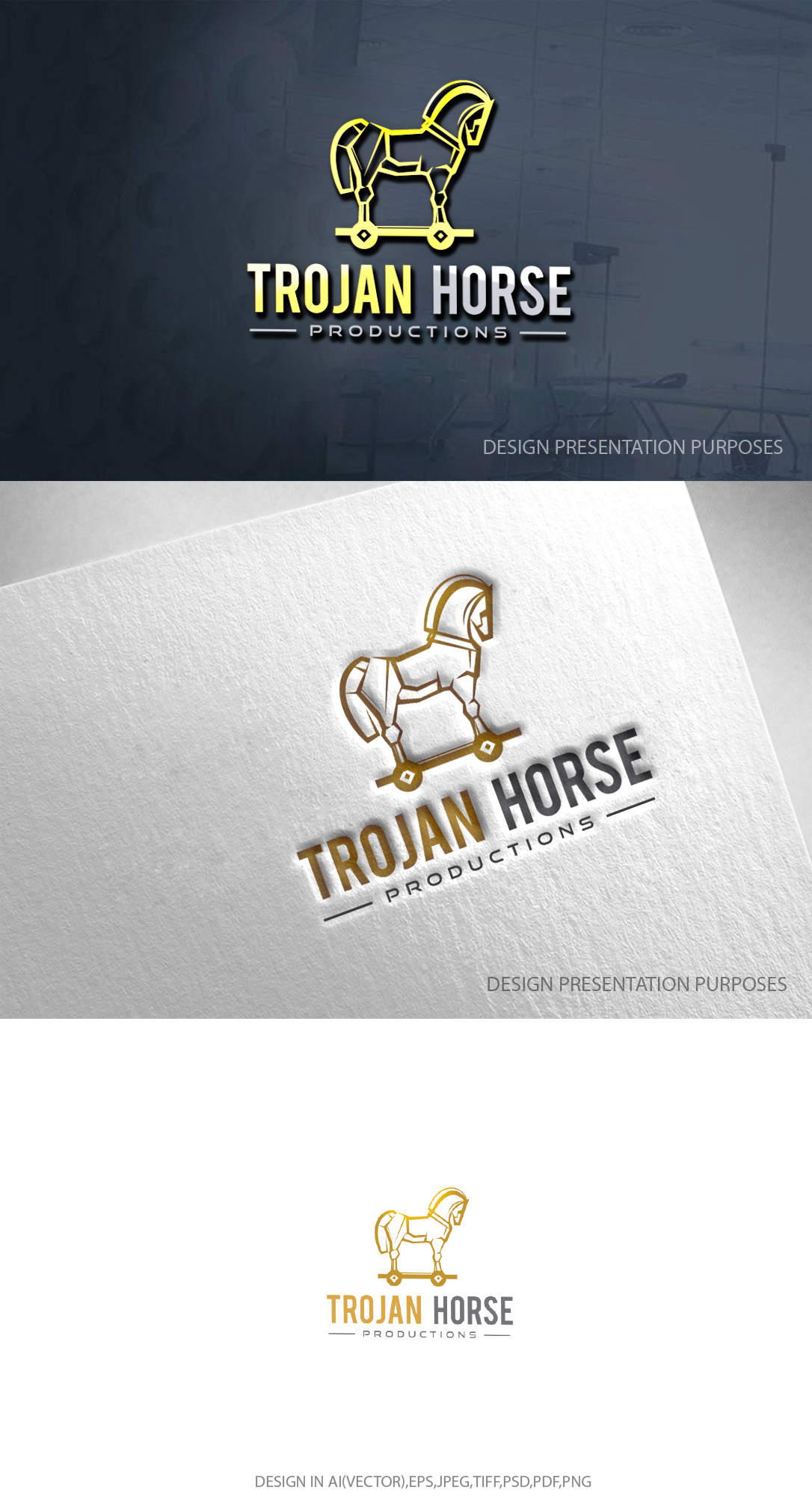 Logo Design by zebronicgraphic for Trojan Horse Productions | Design #32777359