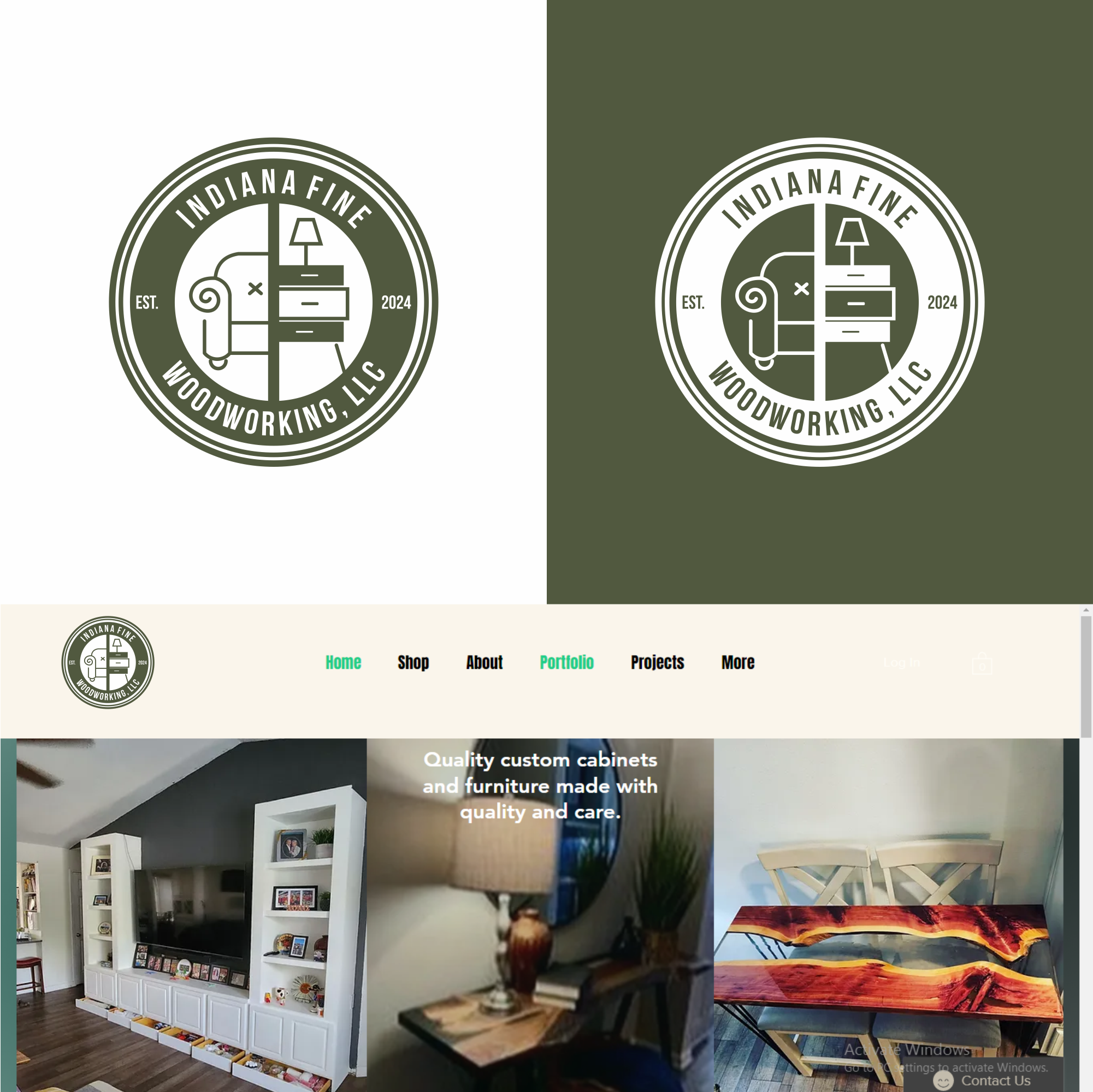 Logo Design by BEANDESIGN^_^ for Indiana Fine Woodworking, LLC | Design #32780852