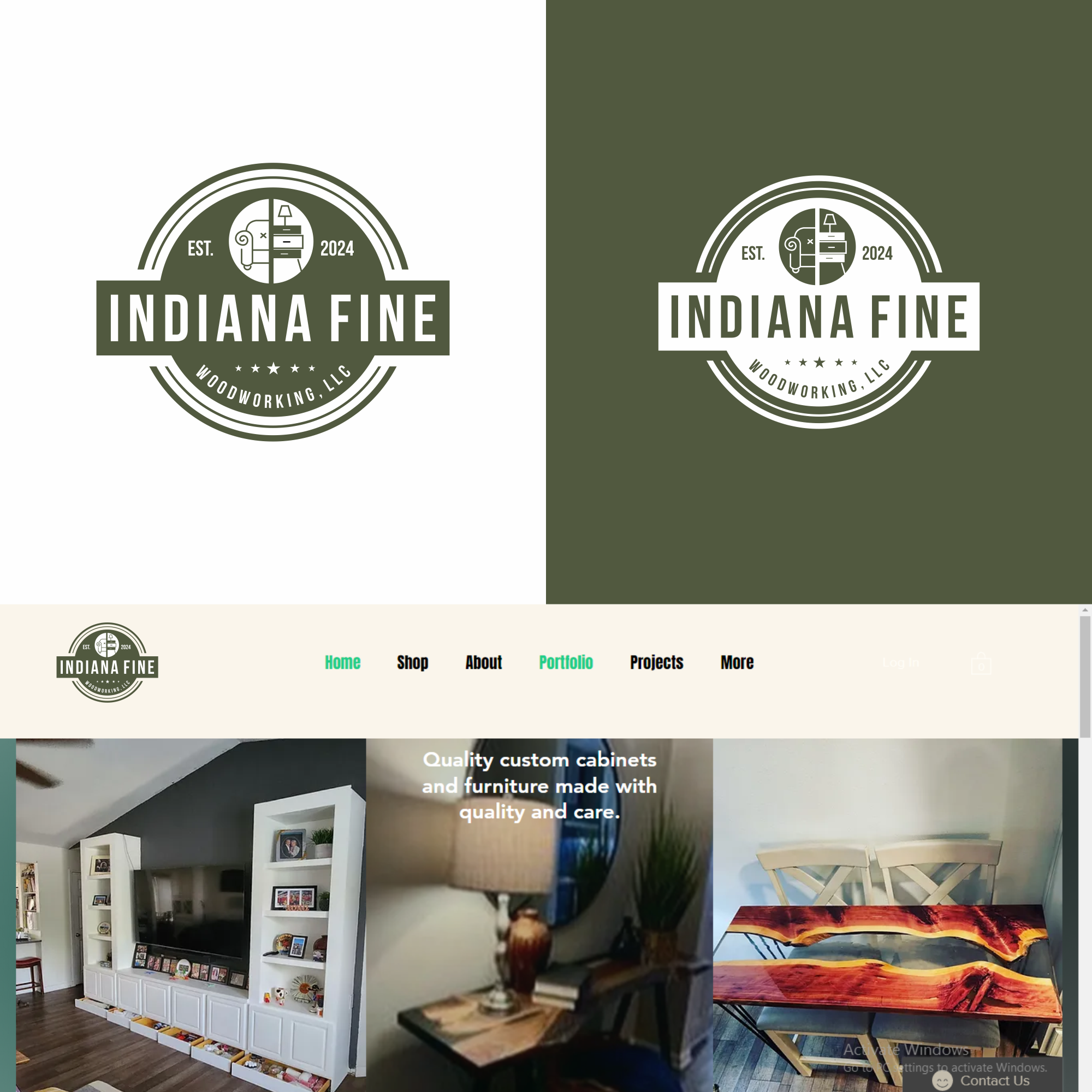 Logo Design by BEANDESIGN^_^ for Indiana Fine Woodworking, LLC | Design #32780853