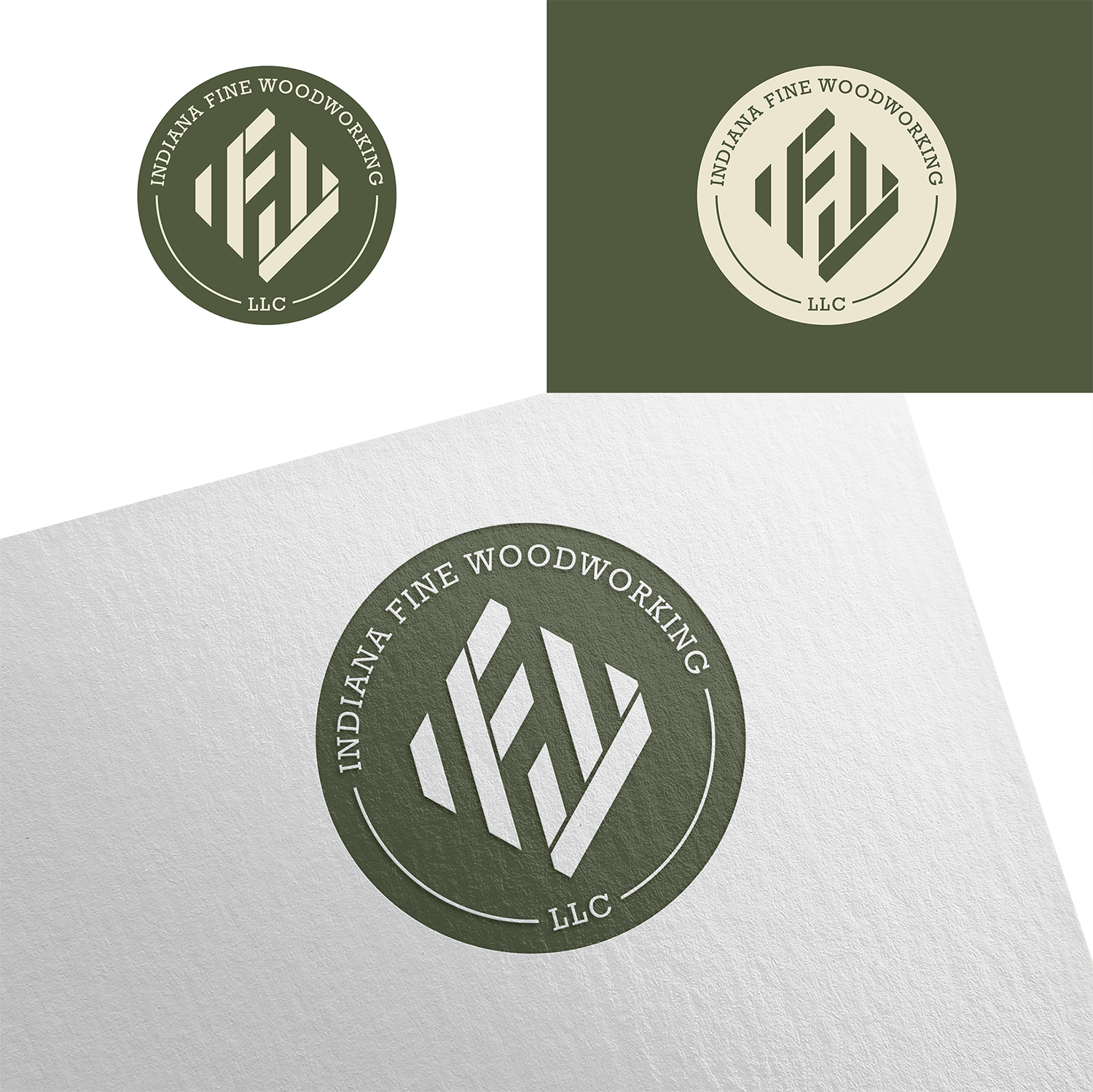 Logo Design by design_by_sandro for Indiana Fine Woodworking, LLC | Design #32779842