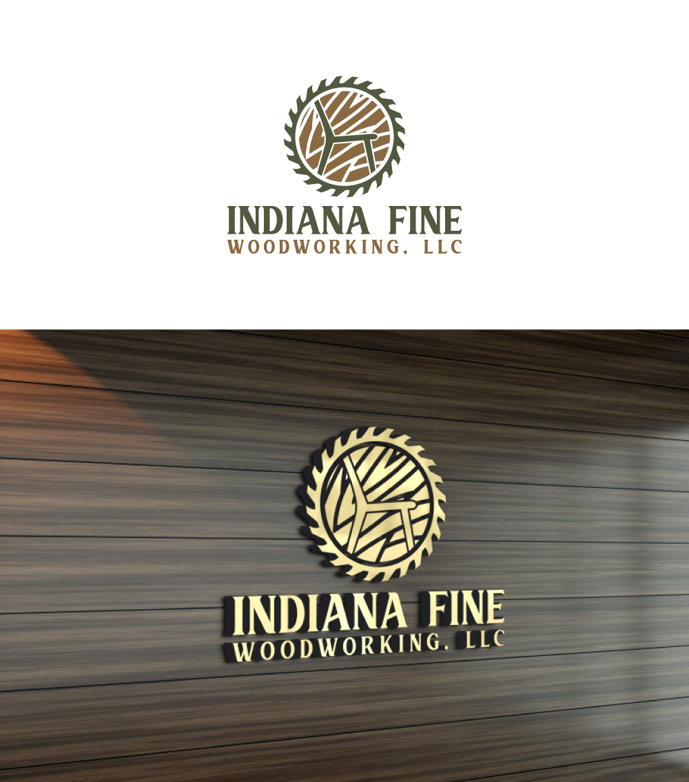 Logo Design by Ahnaf Labib for Indiana Fine Woodworking, LLC | Design #32778937