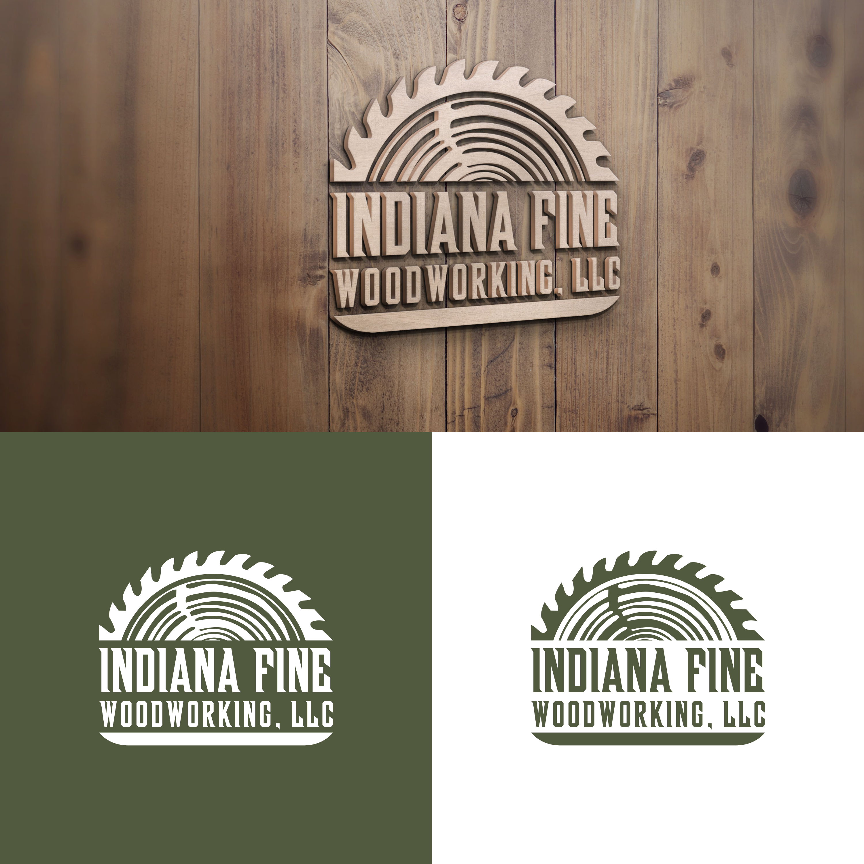 Logo Design by syad666 for Indiana Fine Woodworking, LLC | Design #32778638