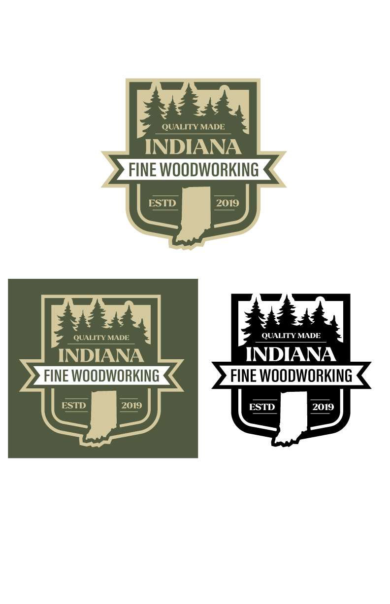 Logo Design by Mike Carroll for Indiana Fine Woodworking, LLC | Design #32782210