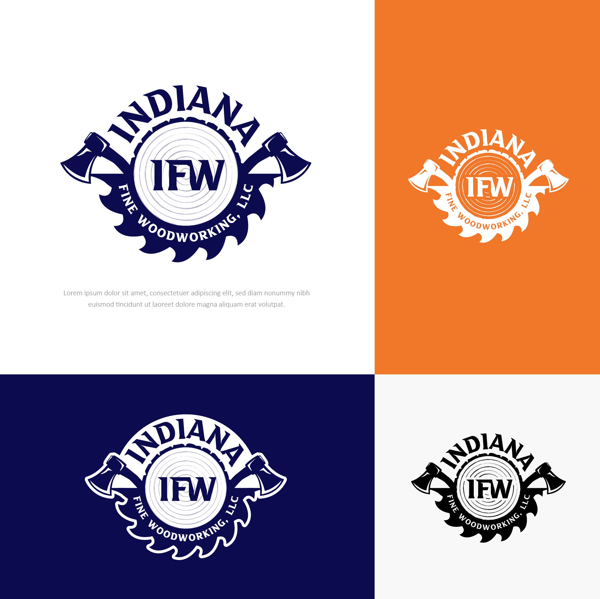 Logo Design by Transformed Design Inc. for Indiana Fine Woodworking, LLC | Design #32787580