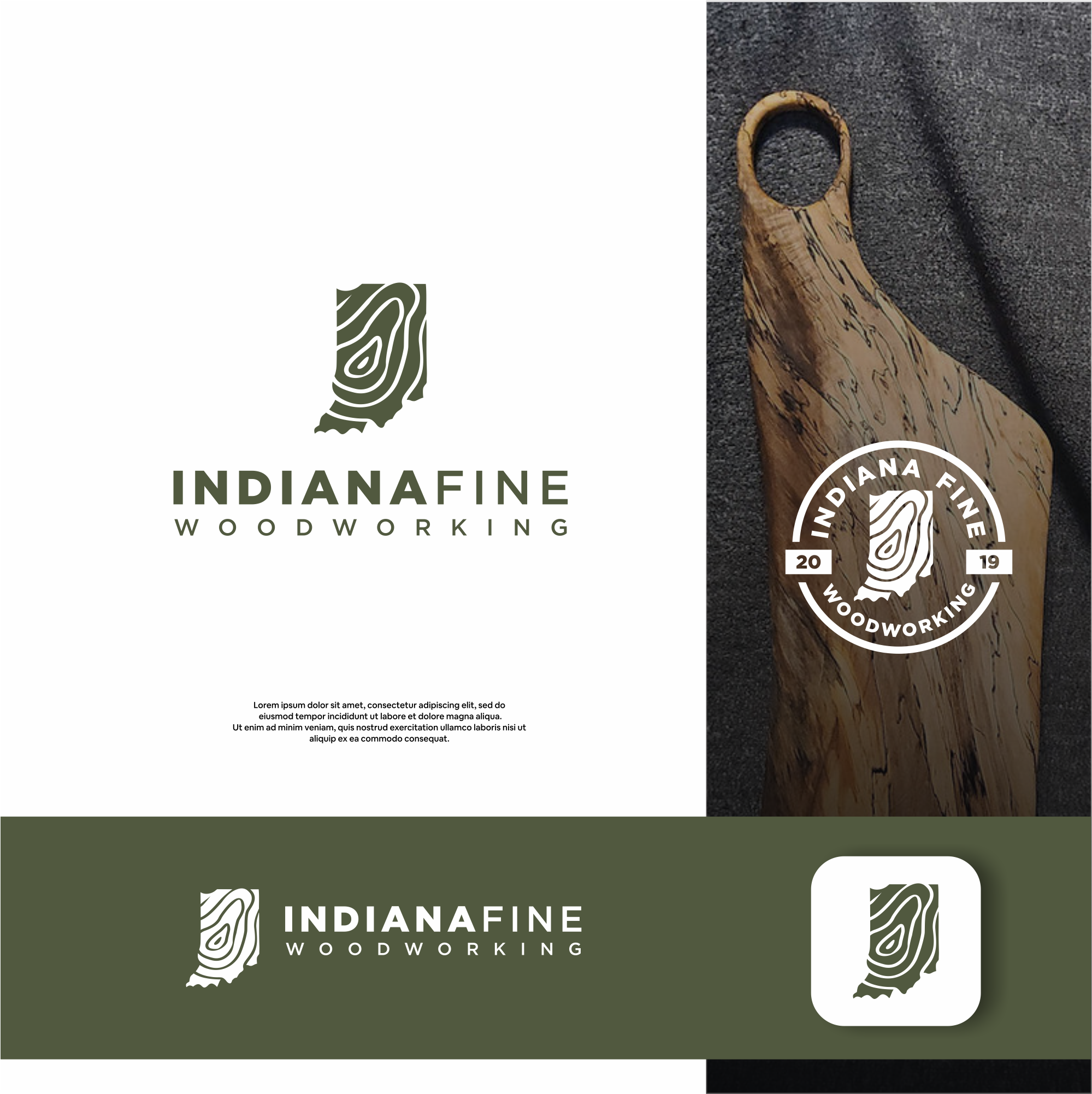 Logo Design by DesignFirst for Indiana Fine Woodworking, LLC | Design #32778766