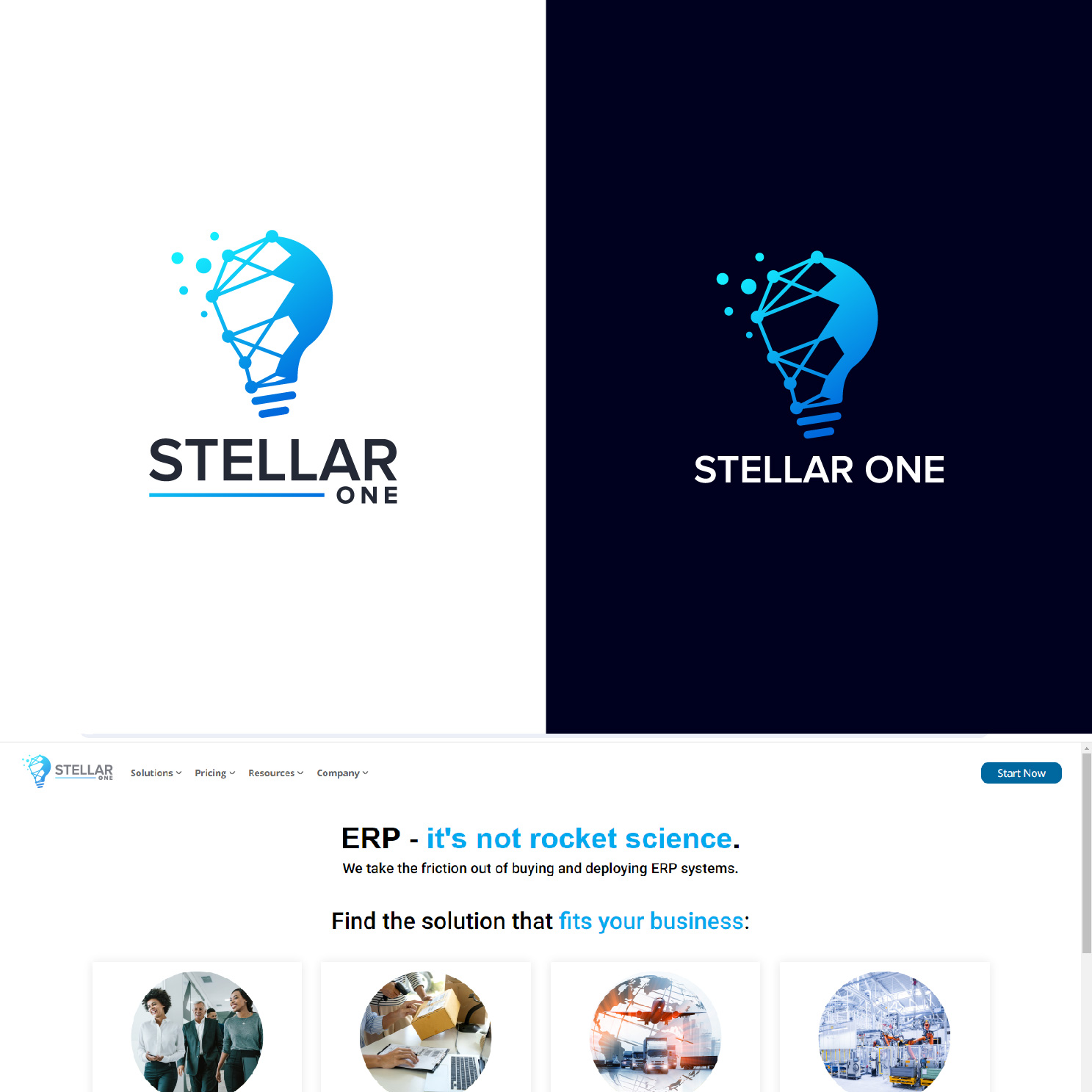 Logo Design by 4tech services for Stellar One Incorporated | Design #32777963