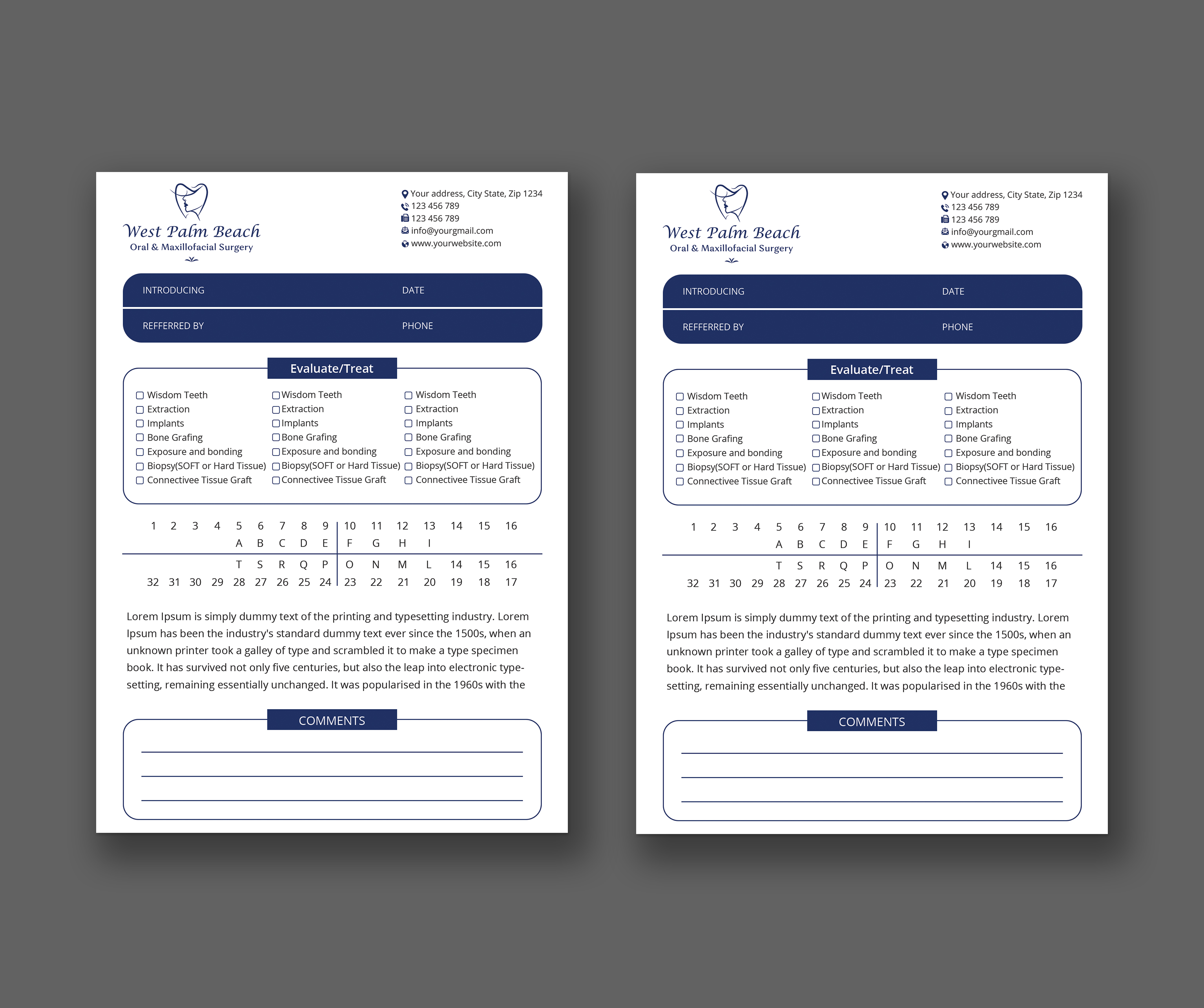 Stationery Design by Expert Bappy for West Palm Beach Oral and Maxillofacial Surgery | Design #32805568