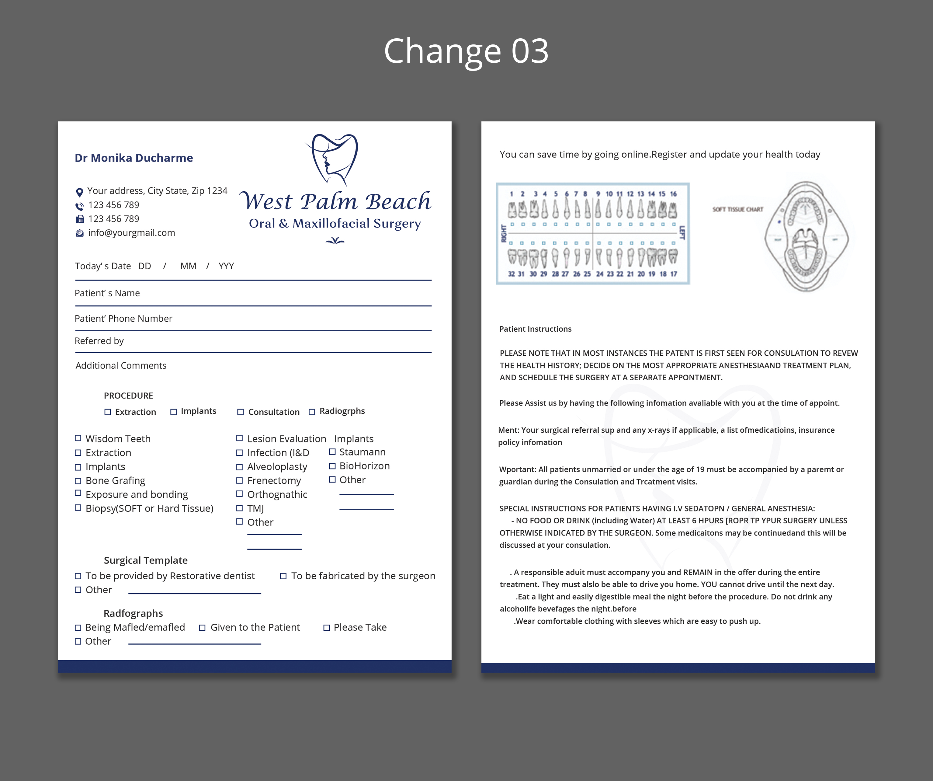 Stationery Design by Expert Bappy for West Palm Beach Oral and Maxillofacial Surgery | Design #32813054