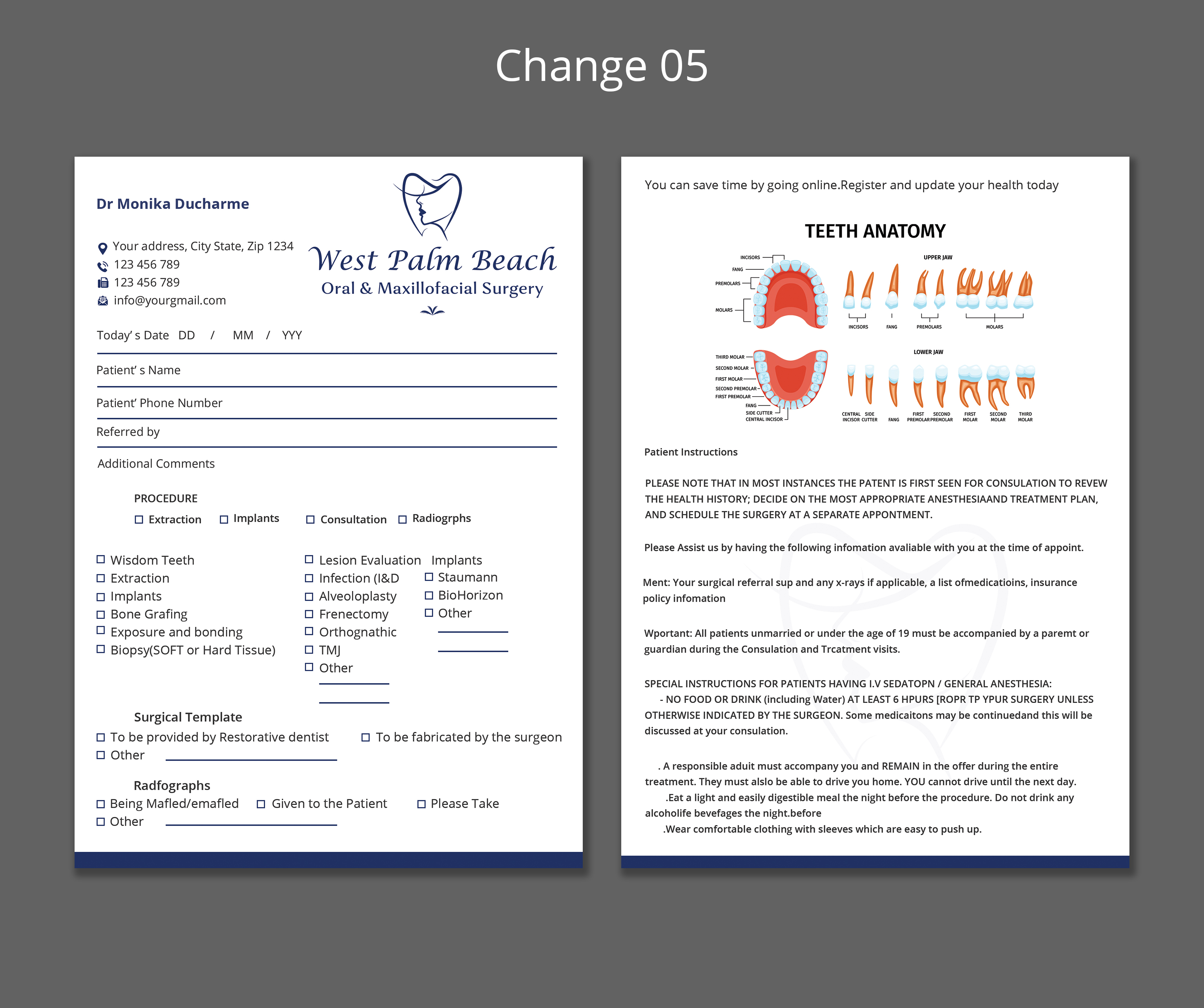 Stationery Design by Expert Bappy for West Palm Beach Oral and Maxillofacial Surgery | Design #32813207