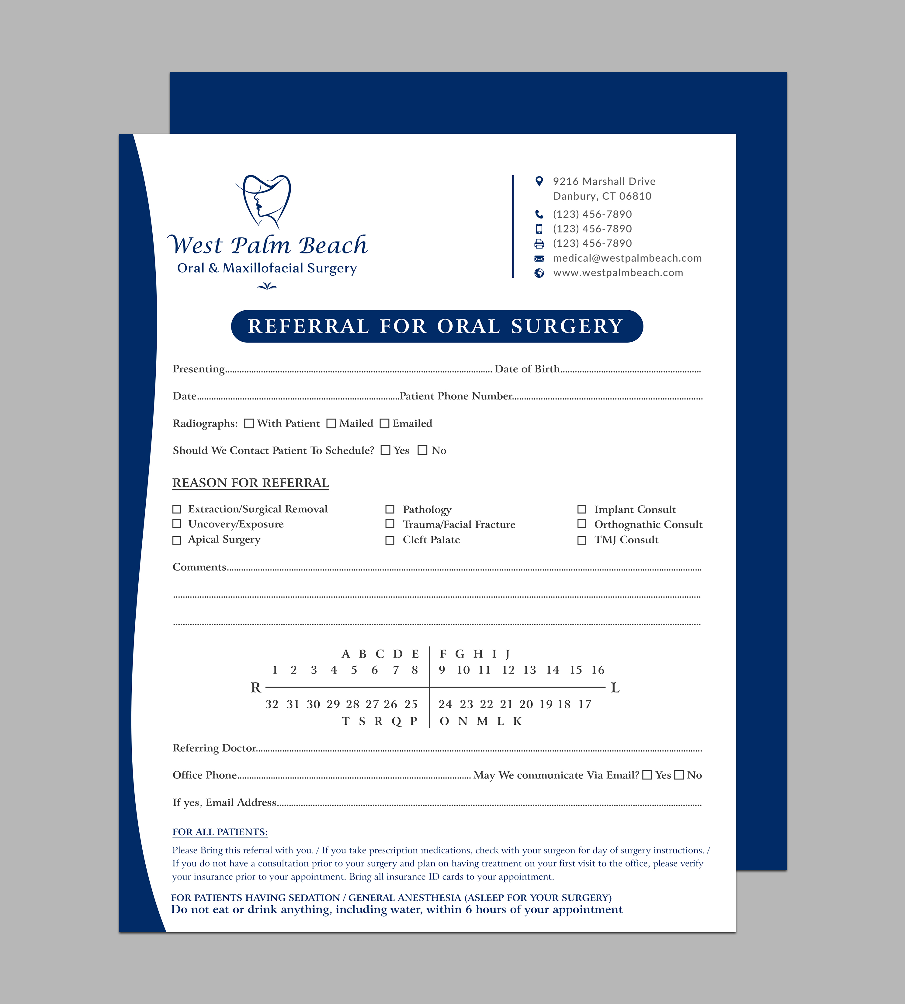 Diseño de Papelería por Sun Moon Graphic Designer para West Palm Beach Oral and Maxillofacial Surgery | Diseño #32784598