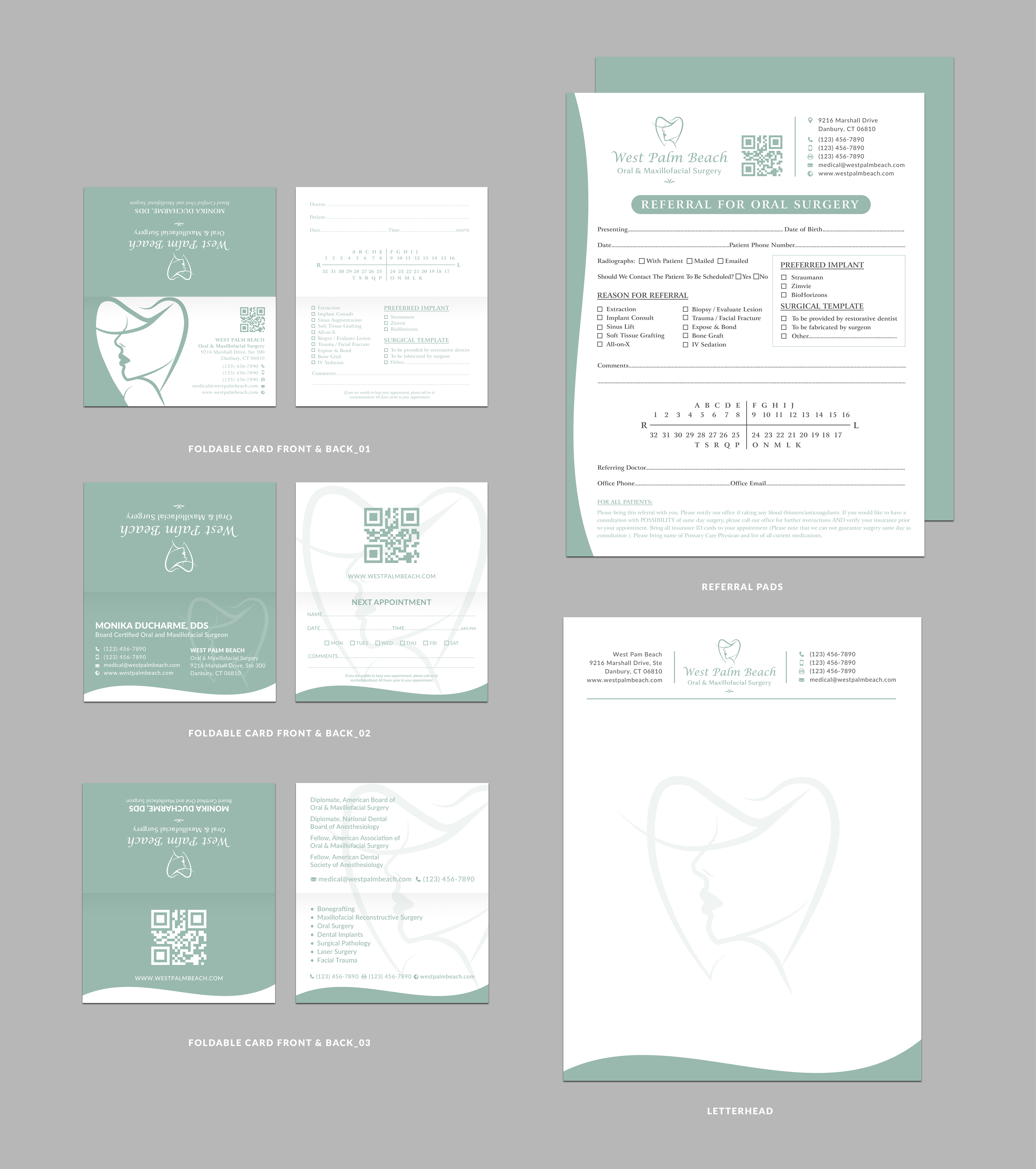 Stationery Design by Sun Moon Graphic Designer for West Palm Beach Oral and Maxillofacial Surgery | Design #32922840