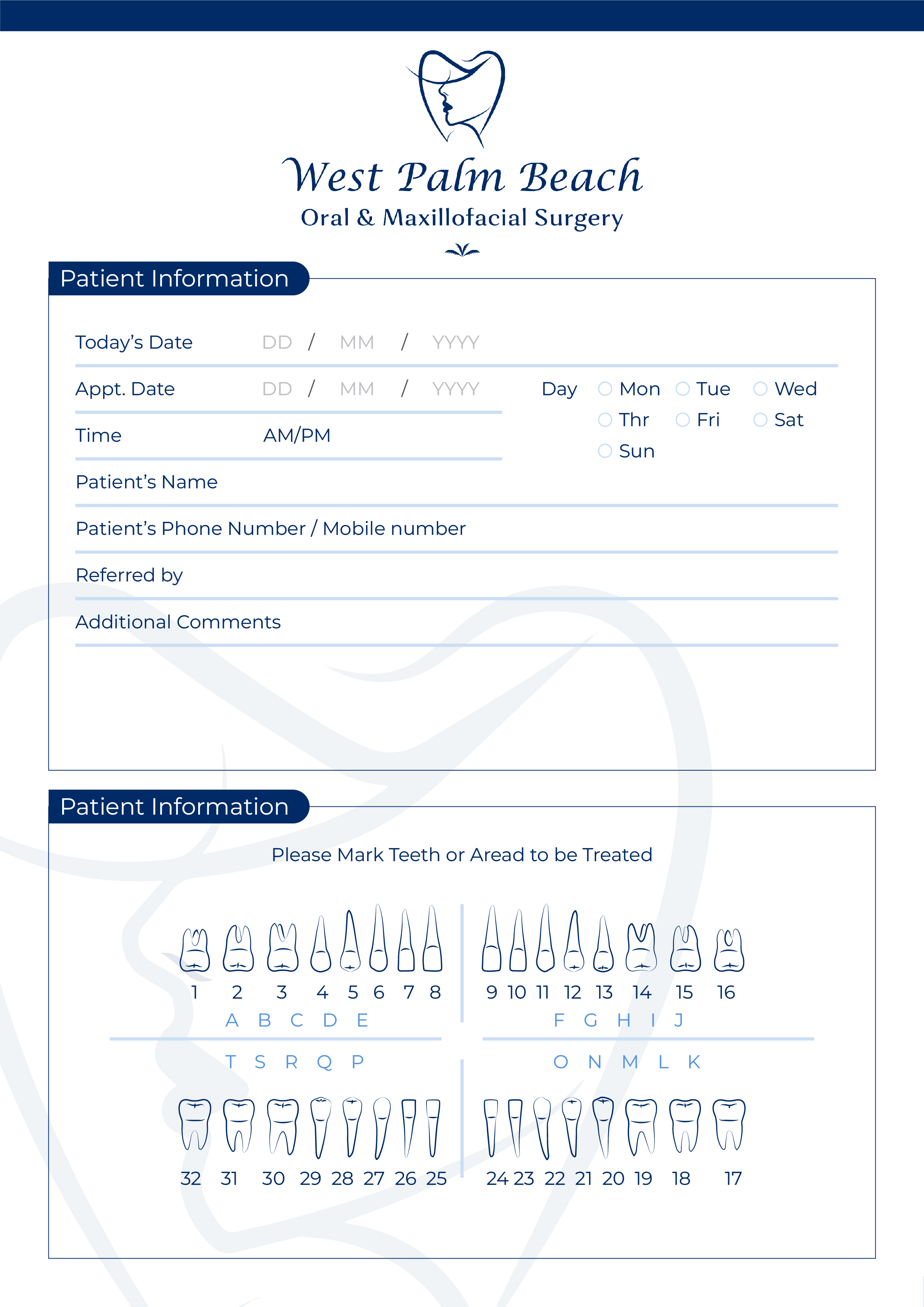Stationery Design by anshuman1995 for West Palm Beach Oral and Maxillofacial Surgery | Design #32802405