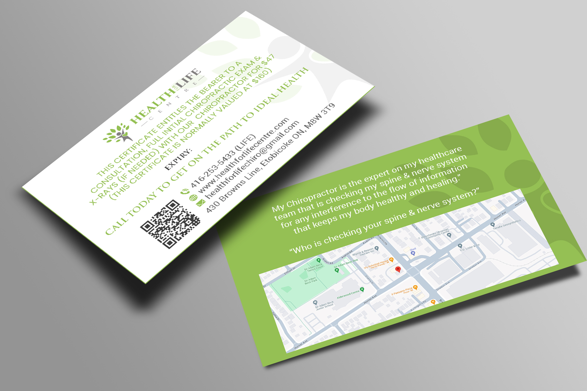 Business Card Design by Creations Box 2015 for Health For Life Centre | Design #32785633