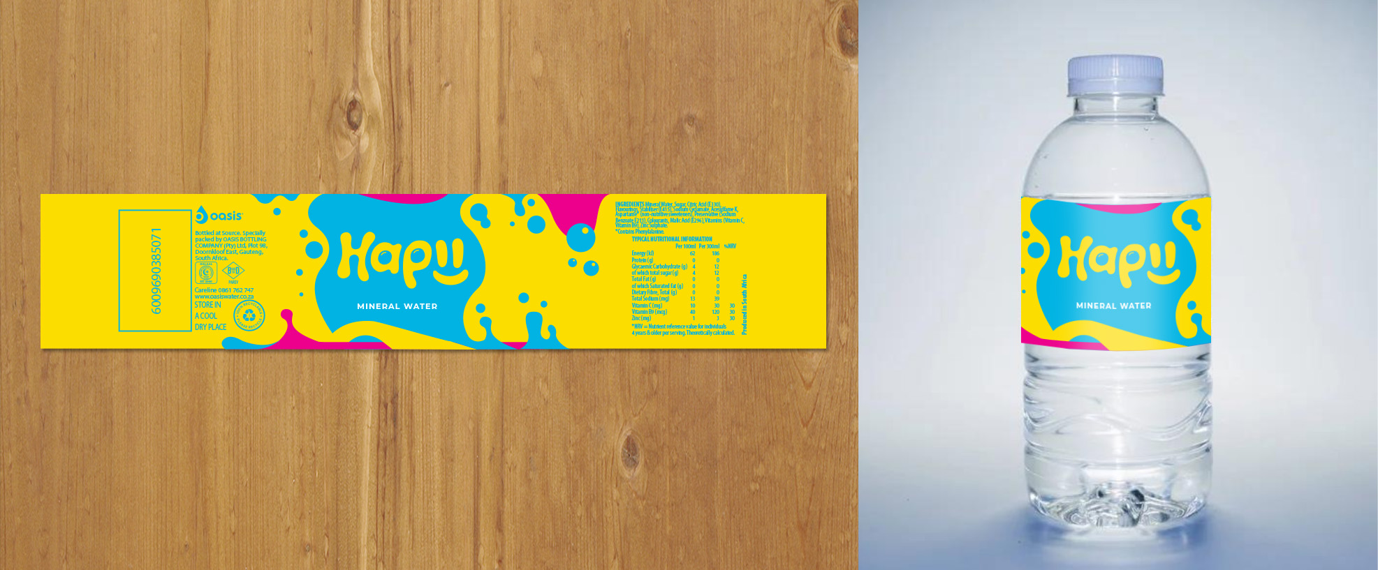 Verpackungs-Design von MNM für Oasis Water (Pty) Ltd | Design #32796254