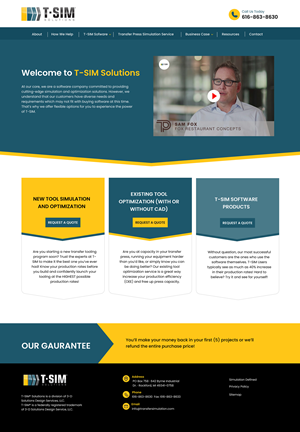 Landing Page Design by DeriMH for T-SIM Solutions | Design: #32788354