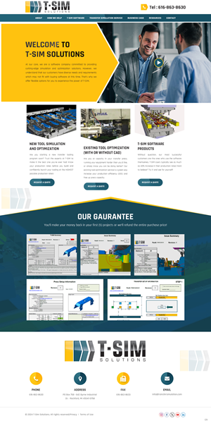 Landing Page Design by pb for T-SIM Solutions | Design: #32794997