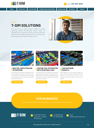 Landing Page Design by pb for T-SIM Solutions | Design: #32794998