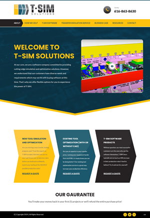 Landing Page Design by pb for T-SIM Solutions | Design: #32795005