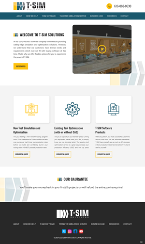 Landing Page Design by pb for T-SIM Solutions | Design: #32795007