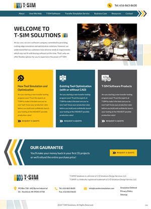 Landing Page Design by pb for T-SIM Solutions | Design: #32795008