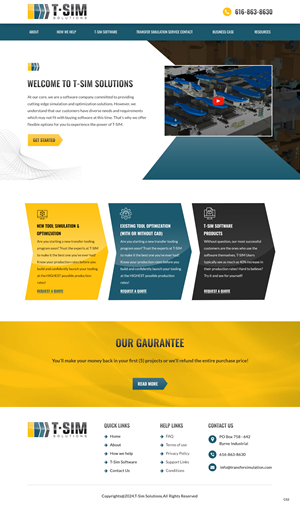 Landing Page Design by pb for T-SIM Solutions | Design: #32795009