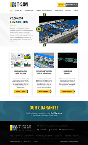 Landing Page Design by pb for T-SIM Solutions | Design: #32795011