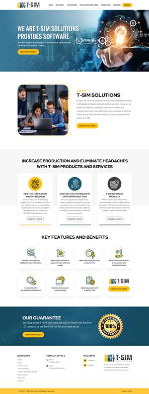 Landing Page Design by Sbss for T-SIM Solutions | Design: #32857090