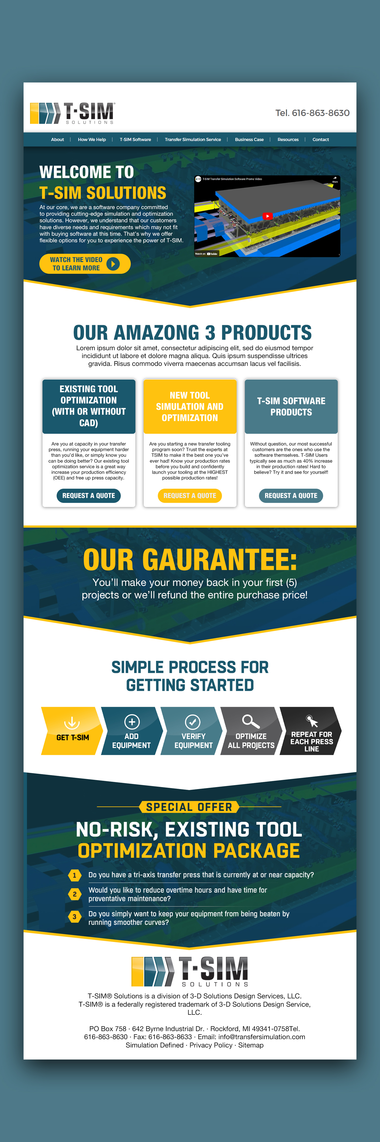 Landing Page Design by nguruzzdng for T-SIM Solutions | Design #32805452