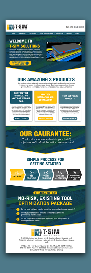 Landing Page Design by nguruzzdng for T-SIM Solutions | Design: #32805452