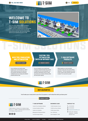 Landing Page Design by creative.bugs for T-SIM Solutions | Design: #32806934