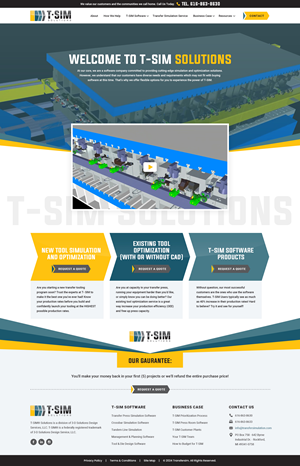 Landing Page Design by creative.bugs for T-SIM Solutions | Design: #32806935