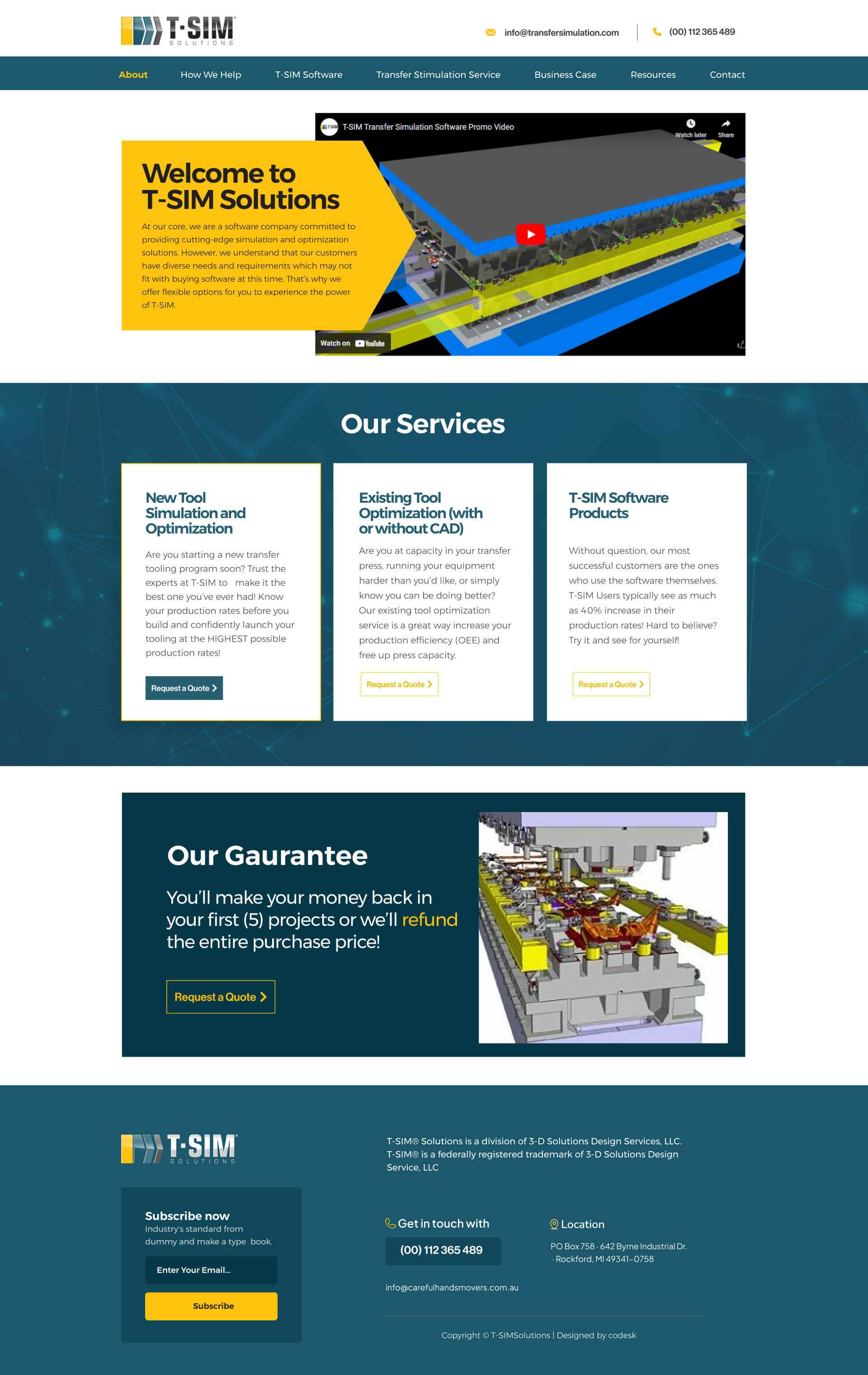 Design de Page d'Accueil par Graphic Guy pour T-SIM Solutions | Design #32795756