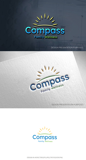 Logo Design by zebronicgraphic for Compass Family Chiropractic | Design: #32829369