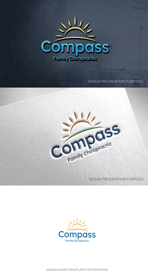 Logo Design by zebronicgraphic for Compass Family Chiropractic | Design: #32833530