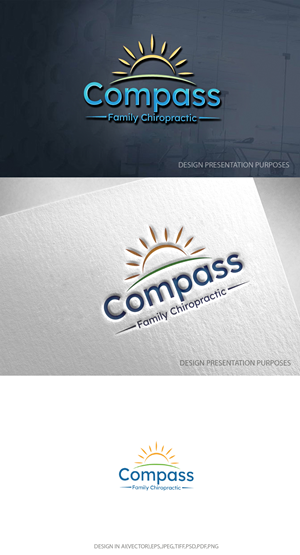 Logo Design by zebronicgraphic for Compass Family Chiropractic | Design: #32833531