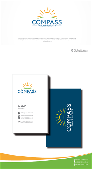 Logo Design by zebronicgraphic for Compass Family Chiropractic | Design: #32833562