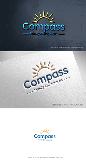 Logo Design by zebronicgraphic for Compass Family Chiropractic | Design: #32853780