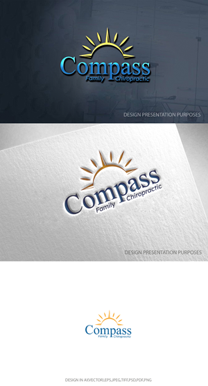 Logo Design by zebronicgraphic for Compass Family Chiropractic | Design: #32853822