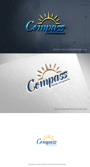 Logo Design by zebronicgraphic for Compass Family Chiropractic | Design: #32853824