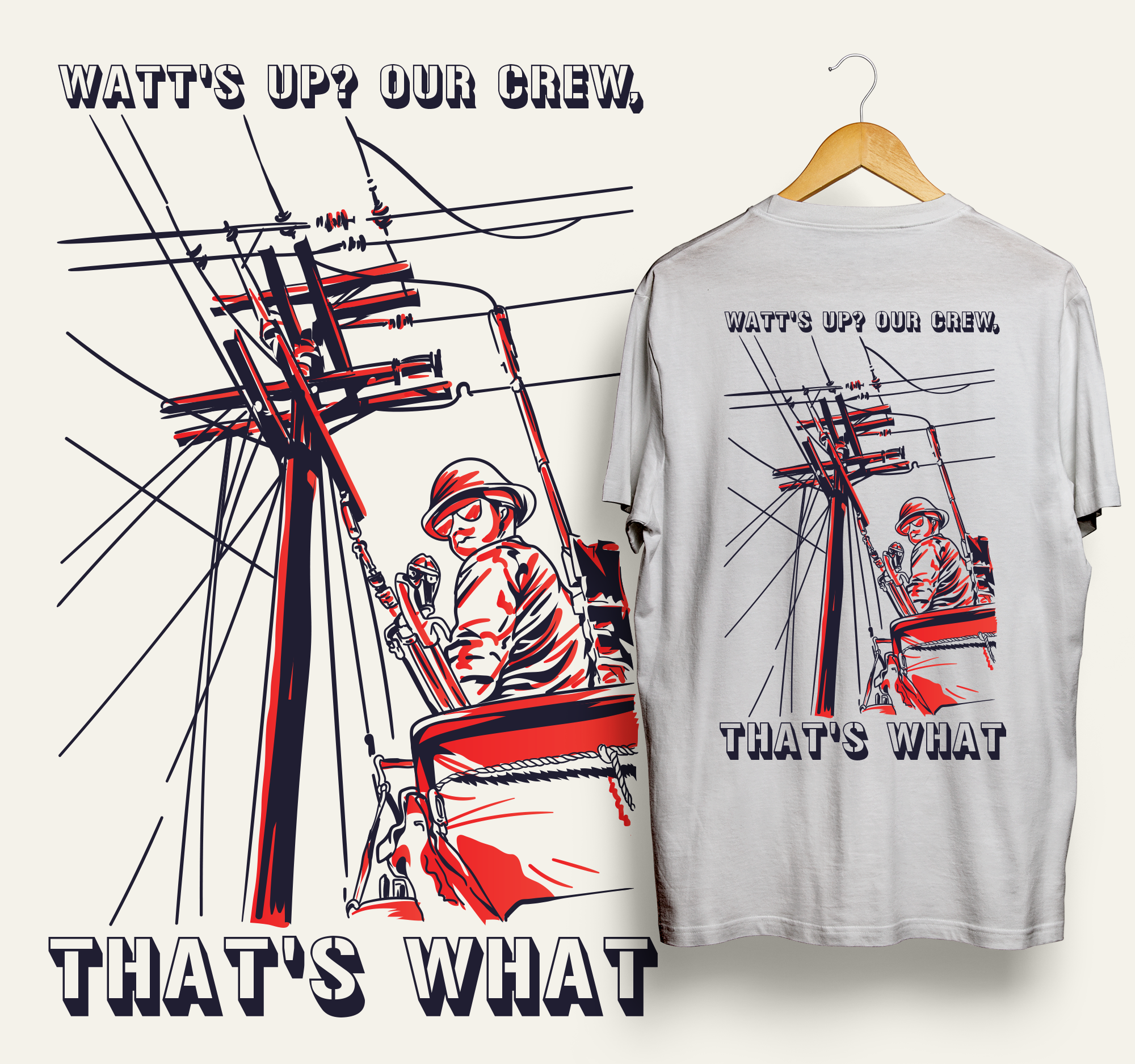 T-shirt Design by Baraka Joe for PARADIGM LINE CONSTRUCTION LLC | Design #32799595