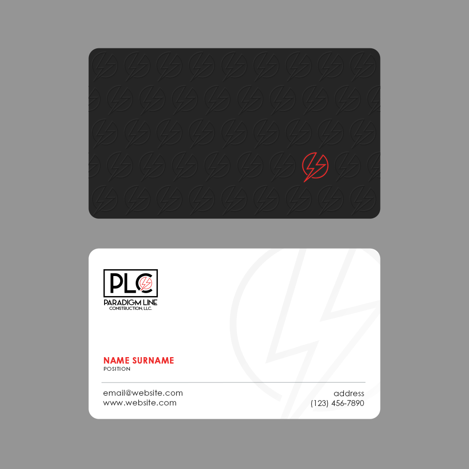 Design de Carte de Visite par Andrés Sebastián pour PARADIGM LINE CONSTRUCTION LLC | Design #32793314
